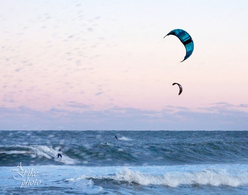 Kite Surfing in Buxton, NC on the Outer Banks of North Carolina